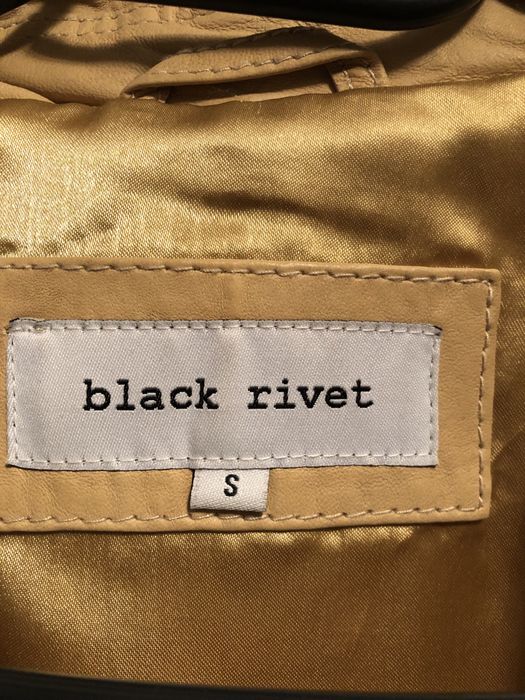 Kurtka skórzana musztardowa black rivet