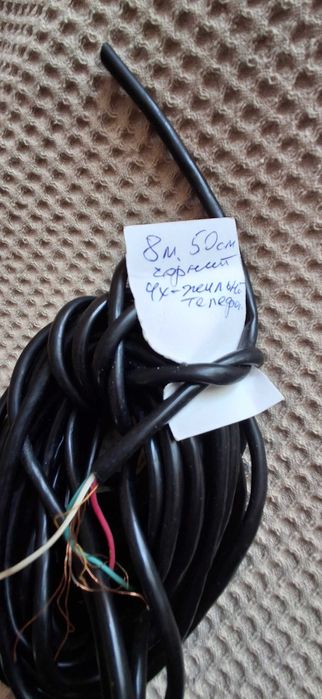 Шнур телефонний чорний
