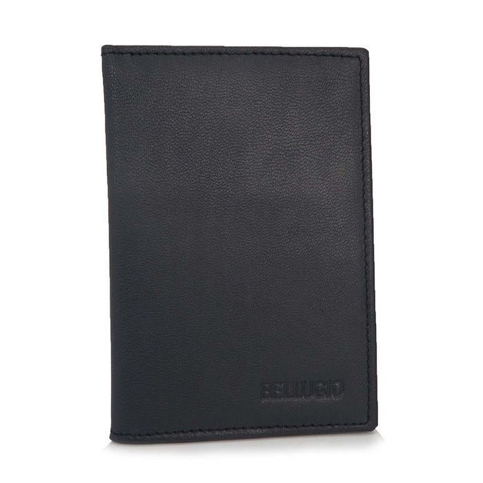 skórzane etui z systemem   granatowy rfid