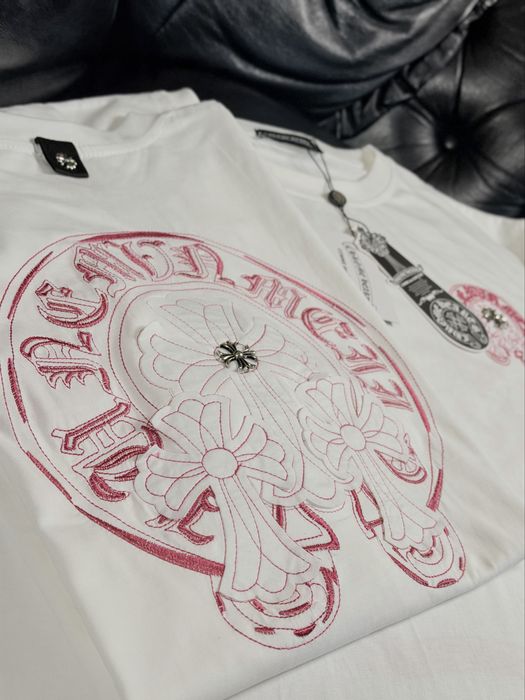 Футболка chrome hearts унісекс чорна/біла