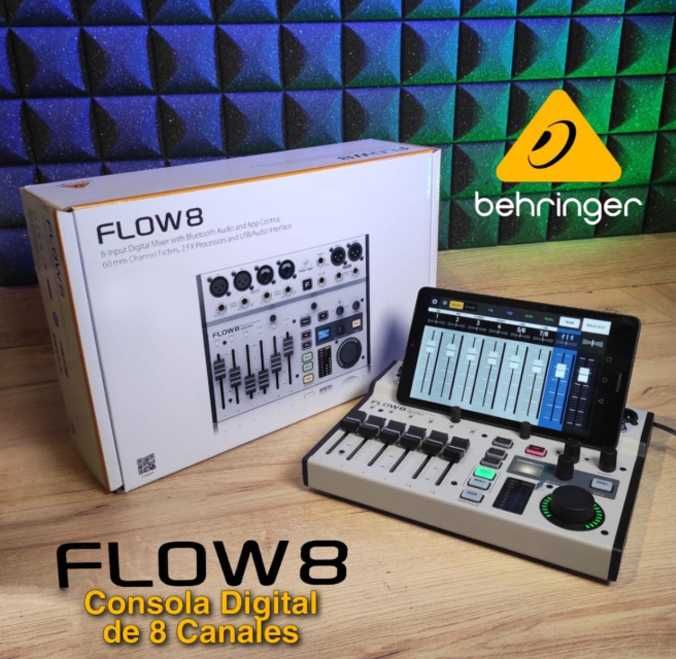 Mesa Digital Behringer Flow 8 nova c/ garantia fatura em seu nome