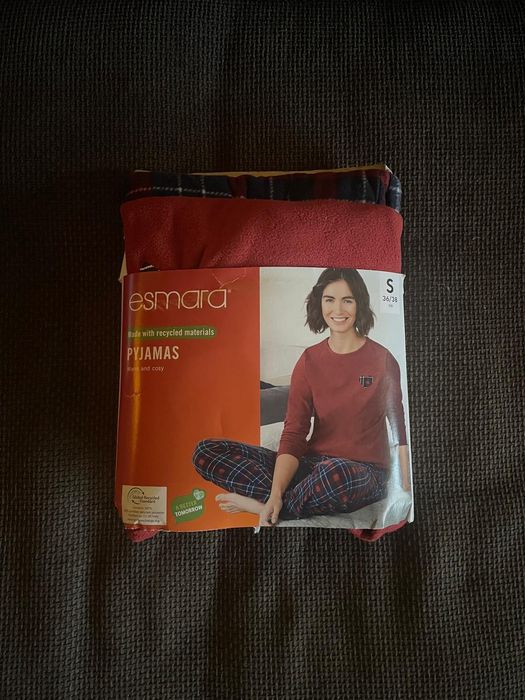 Piżama dwuczęściowa zimowa damska nowa S polarowa ciepła nieużywana