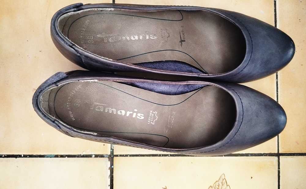 Czółenka Tamaris. Rozmiar 38,granatowe (navy)