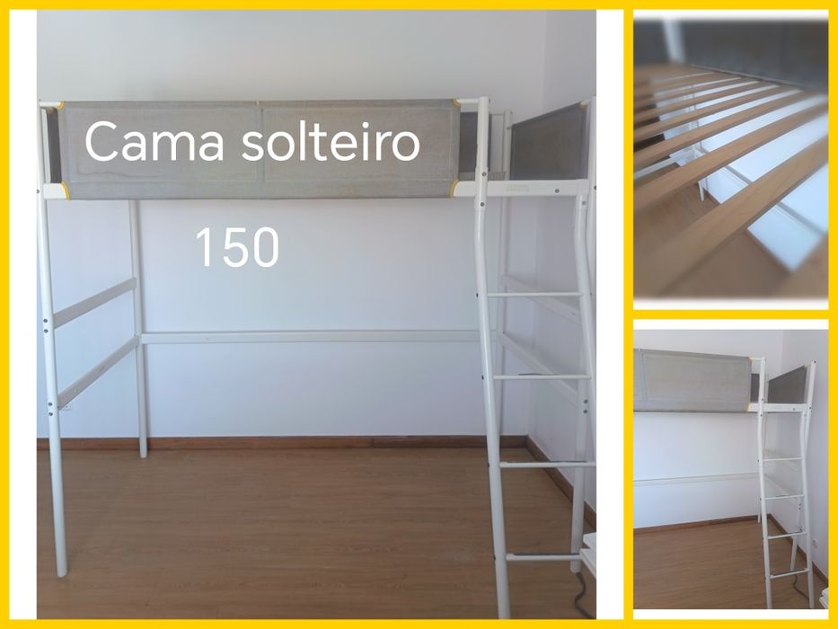 Cama elevada solteiro