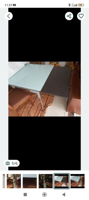 Mesa vidro extensível 1,60 x100