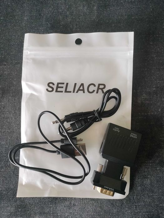 Adapter VGA na HDMI z kablem audio 3,5 mm, spp676