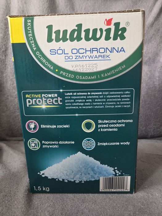 Tabletki do zmywarki i sól Ludwik
