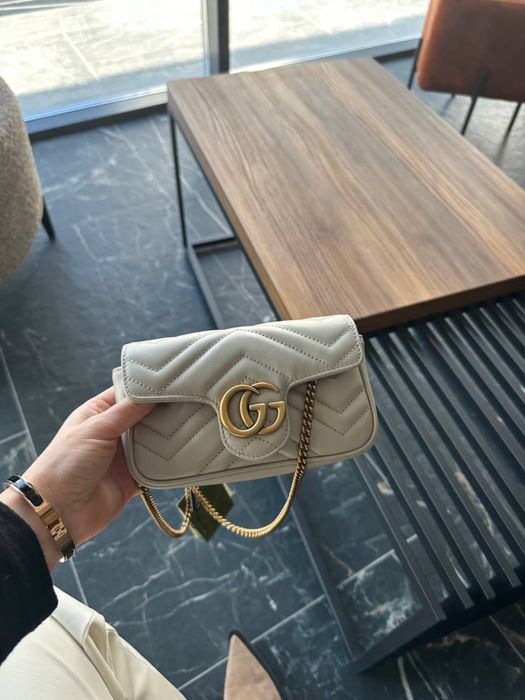 Сумка Gucci Super mini GG повний комплект бутика шкіряна