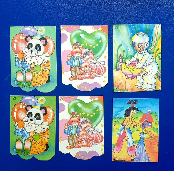 Karteczki kolekcjonerskie z lat 80 dziesiątych. A.