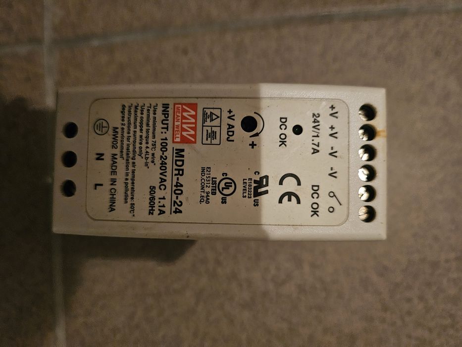 Zasilacz impulsowy MDR-40-24 Mean Well
