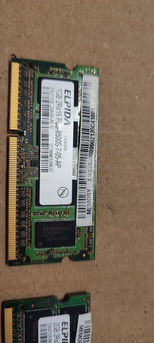 Memória RAM PC3 8500S 1Gb / 2Gb