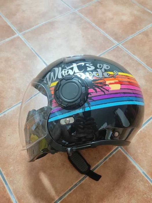 Capacete de Moto Cyril Integral Modular com Dupla Viseira