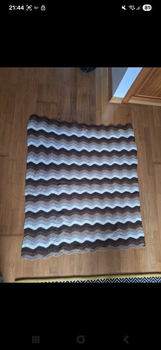 Manta tons castanhos handmade