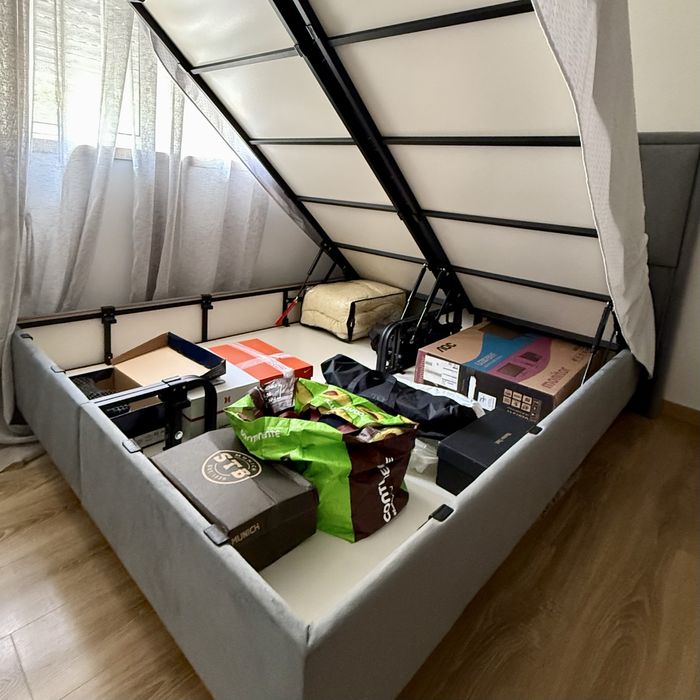 Cama Casal Cabeceira+Sommier+Colchão