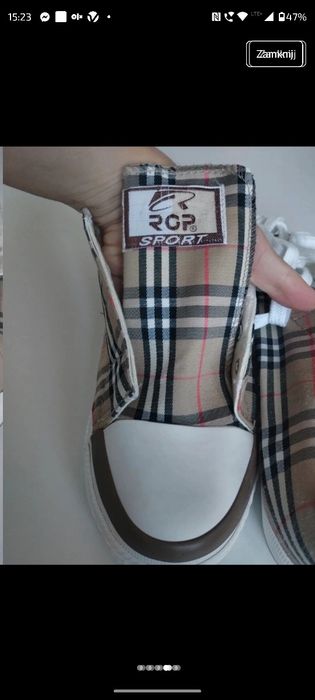 Buty w kratkę jak burberry 38 tenisówki adidasy trampki