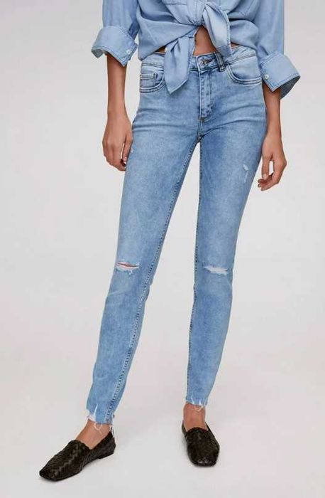 Блакитні джинси скінні slim skinny MANGO