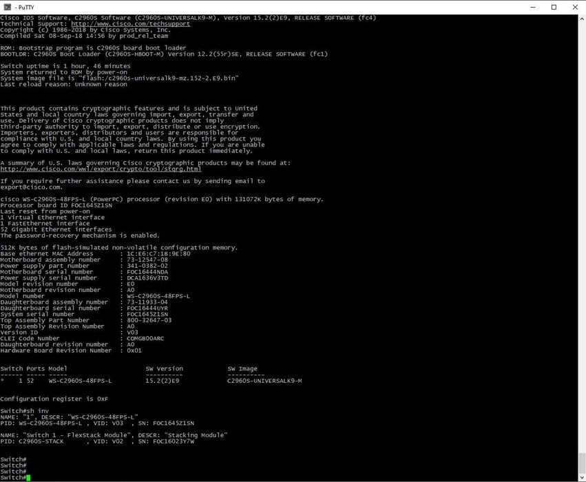 Гигабитный 48 PoE+ коммутатор Cisco 2960S-48FPS-L безнал/гарантия