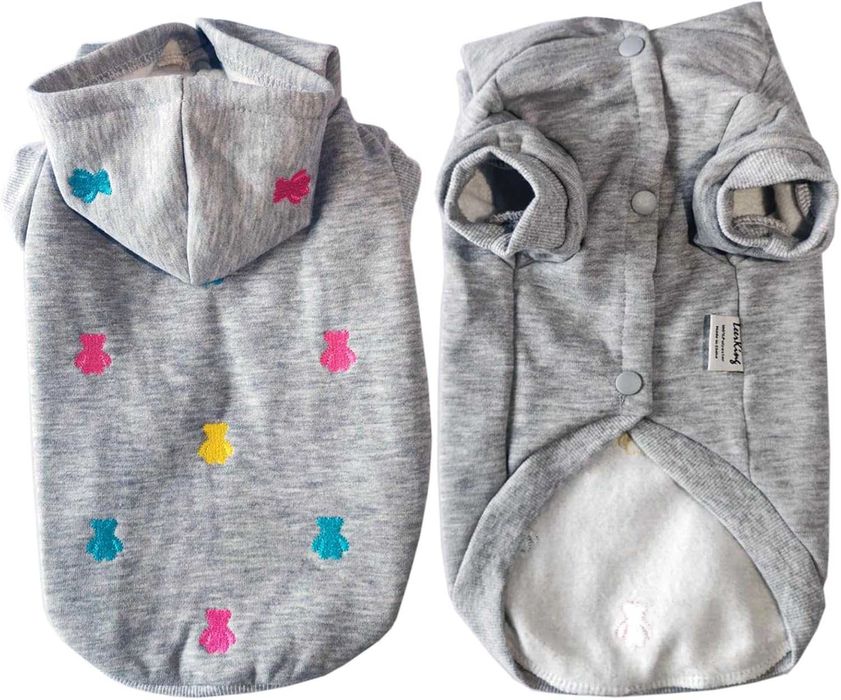 LeerKing Sweter Fleece z Kapturem dla Psów i Kotów, XL