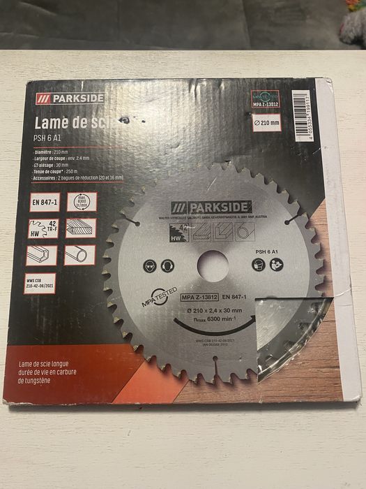 Пильний диск Parkside 210 мм для дерева та алюмінію