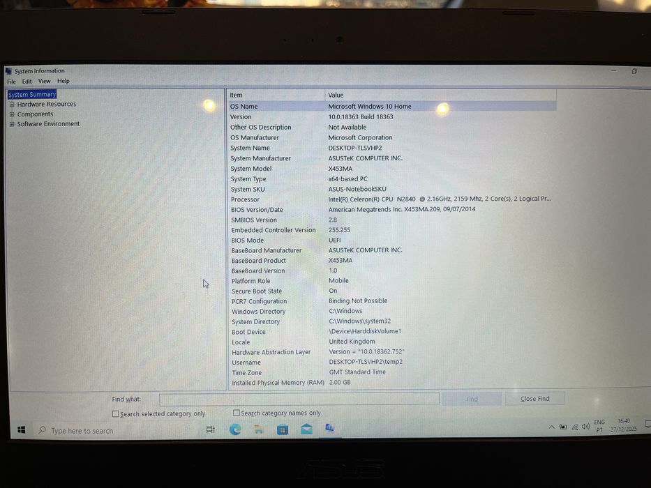 Asus F453M 2GB 440GB