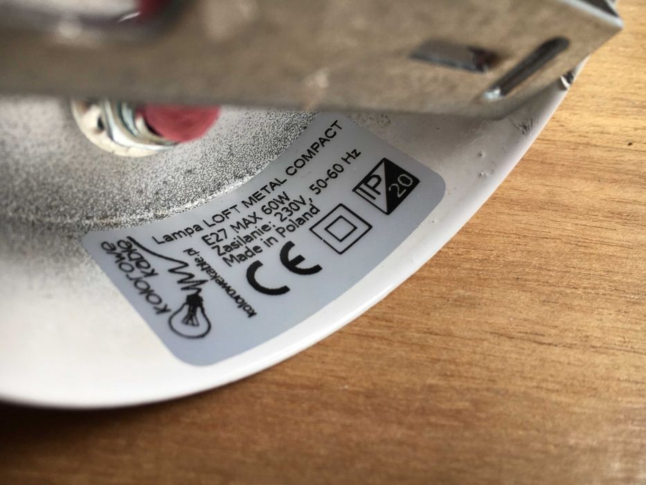 Lampa ścienna / Kinkiet Loft Metal Compact / Różowy kinkiet