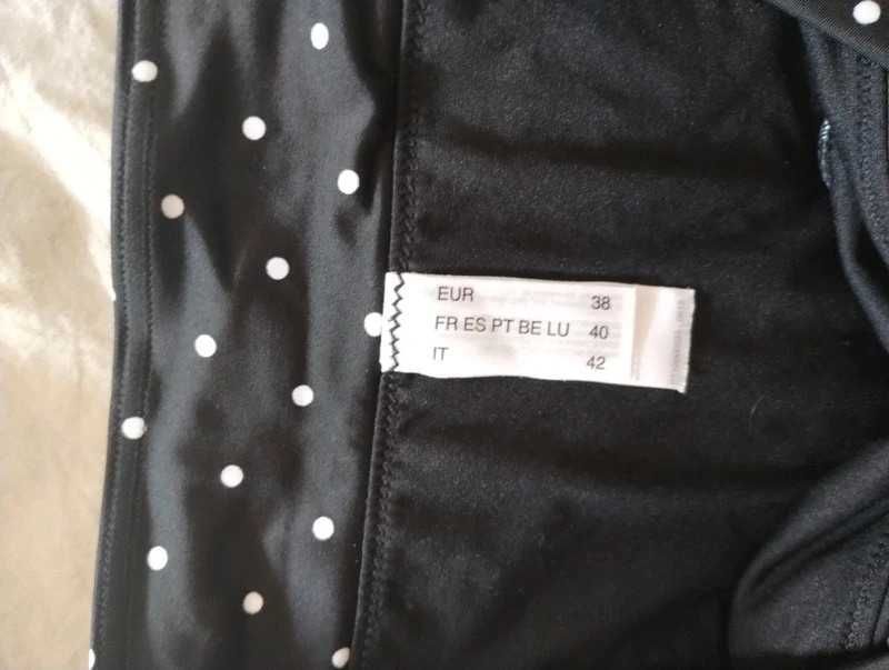 Dół od stroju kąpielowego ciążowy bikini r. 38 c&a w kropki czarny