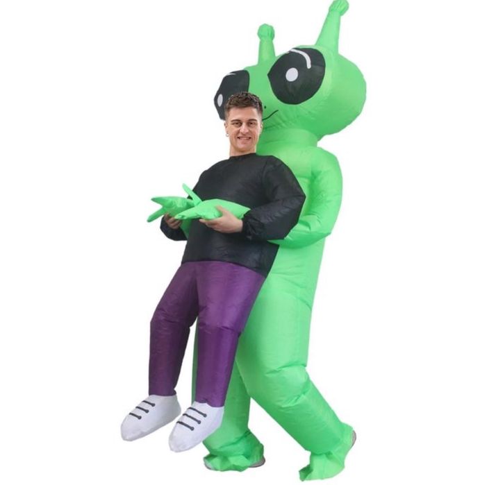 STRÓJ KOSTIUM PRZEBRANIE HALLOWEEN dmuchany kosmita 150-190 cm