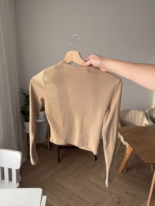 Bezowy top nluzka Bershka S
