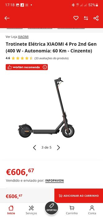 Trotinete eletrica xiaomi