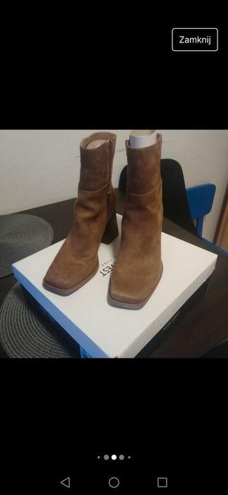 Zamszowe botki Nine West rozm. 38