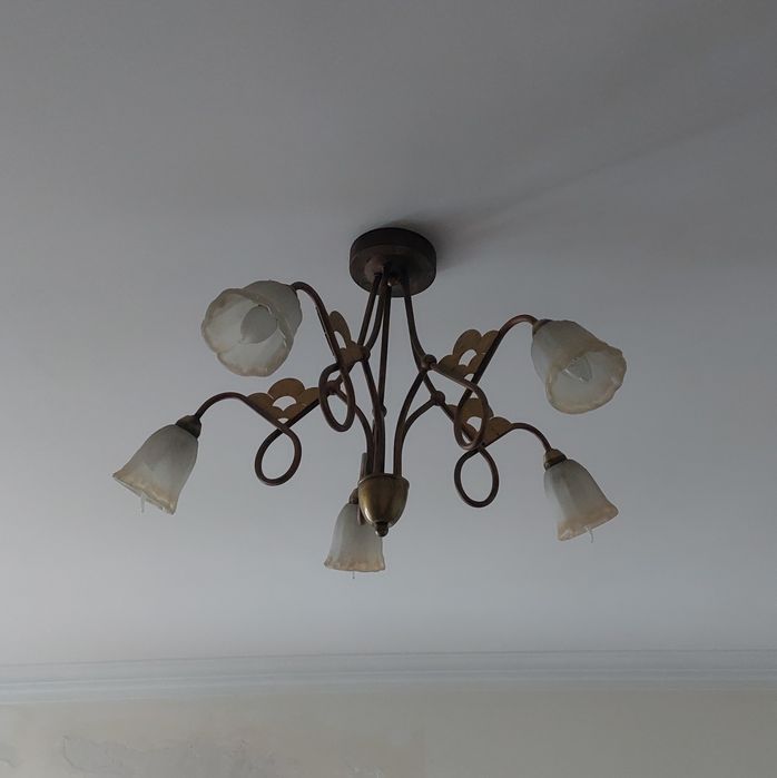 Chandelier + Living Room Wall Sconces