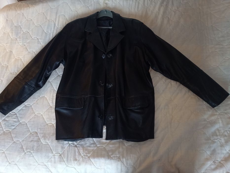 Kurtka skórzana męska xl, czarna z odpinaną podpinką
