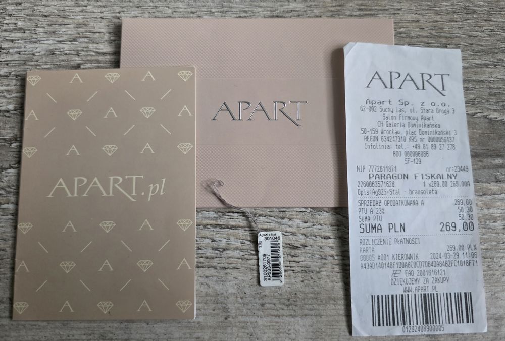 Apart męska srebrna bransoletka jak Nowa na Gwarancj MEGA okazja