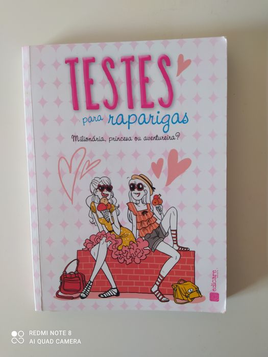 Livro "Testes para raparigas"