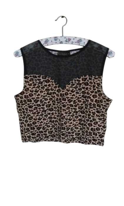 Nowa bluzka panterka BonPrix Rainbow 36,S/38,M crop top
