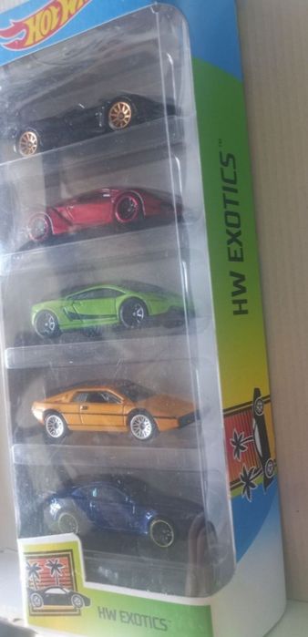Pack 5 miniaturas hot wheels