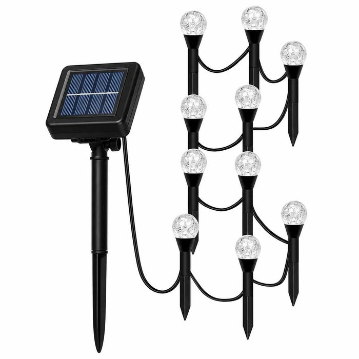 Гірлянда для саду Solar КУЛІ З БУЛЬБАШКАМИ • Автономний садовий світильник