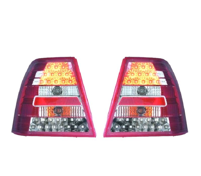 FAROLINS TRASEIROS LED VOLKSWAGEN VW BORA 98-05 FUNDO VERMELHO