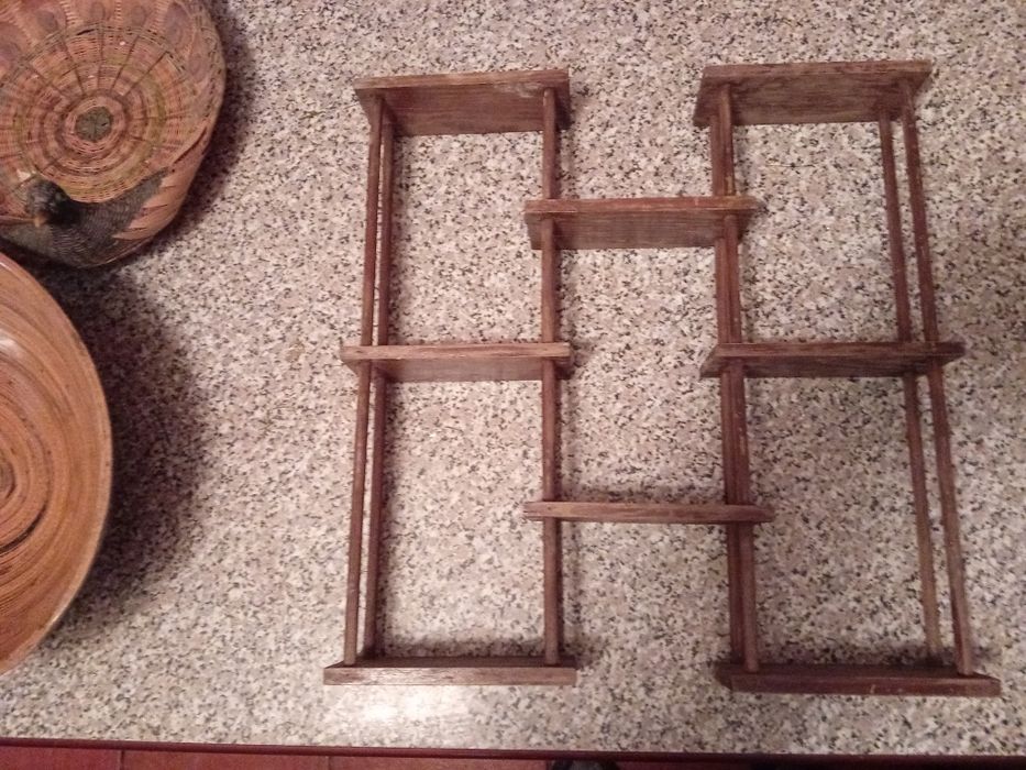 Conjunto de Cestinhas/Parteleira Decorativas