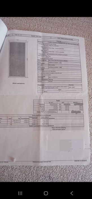 Okno drzwi tarasowe przesuwane,