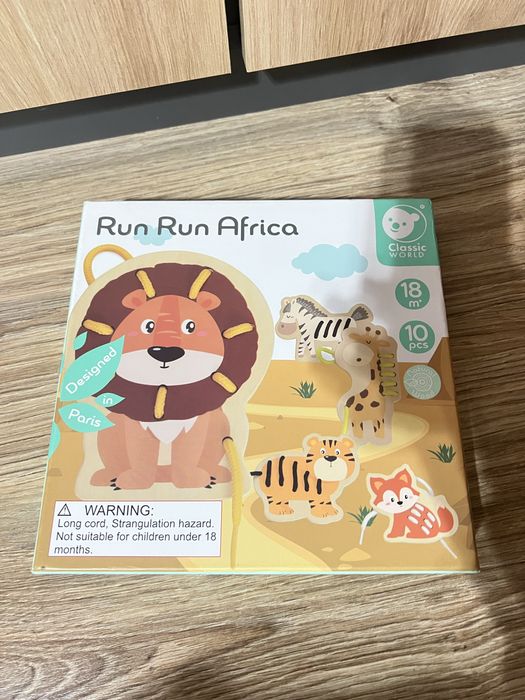 Nawlekanki drewniany zestaw do przewlekania dla dzieci motoryka mała