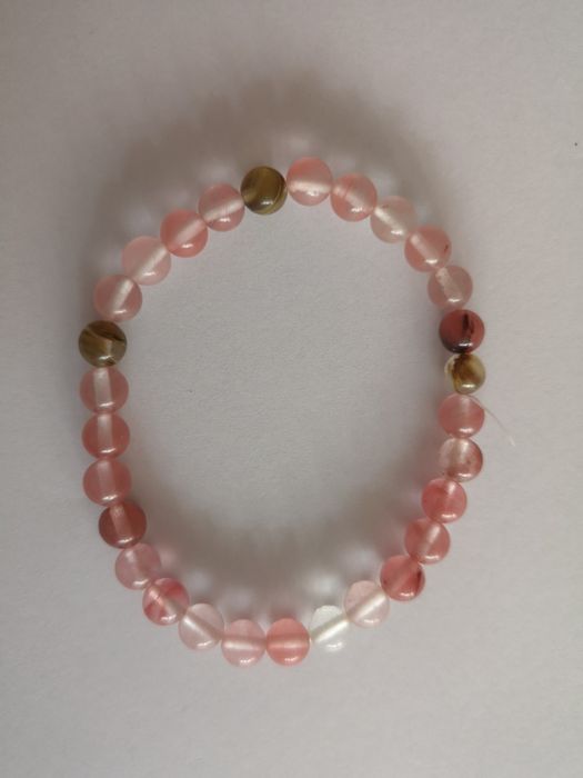 Piękna bransoletka kwarc arbuzi