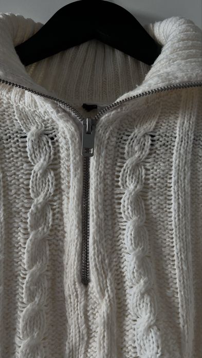 Светр джемпер-поло на замку в'язання акрил h&m розмір  m-l