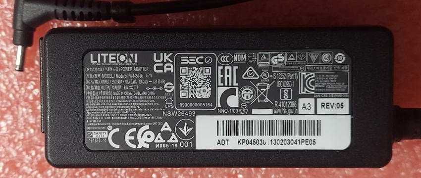 Оригінальний блок живлення для ноутбука Acer 45W 19V 2.37A 3.0x1.1mm