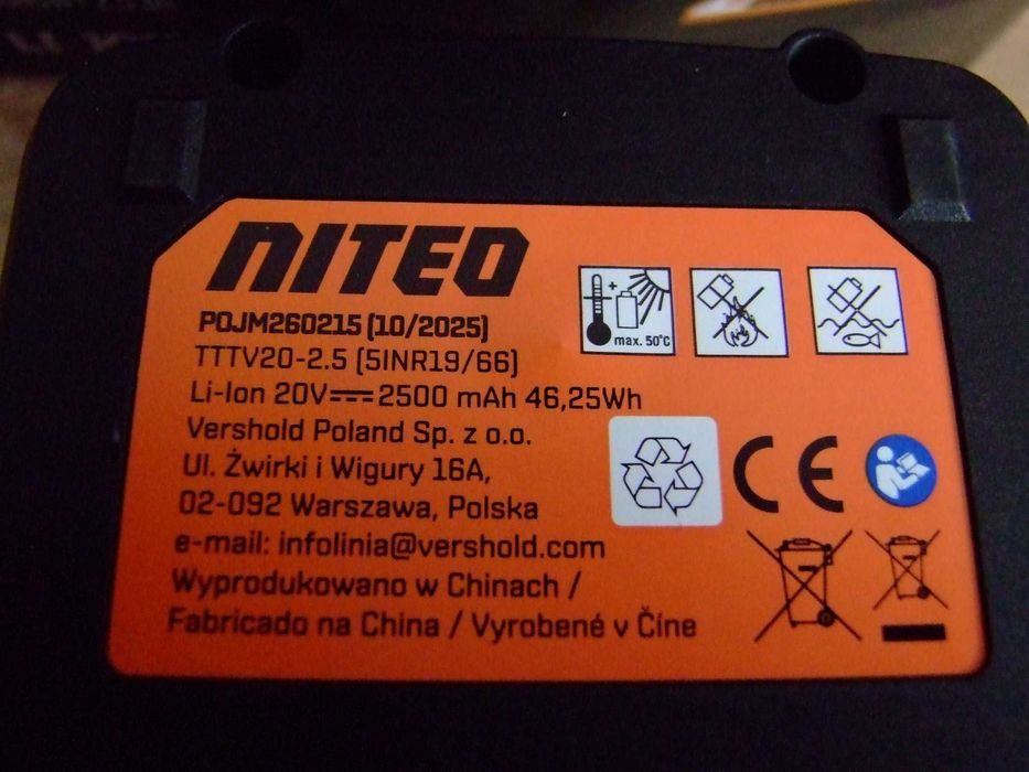 Akumulator Niteo Tools 2,5Ah NOWY I Świeży 10.2025r
