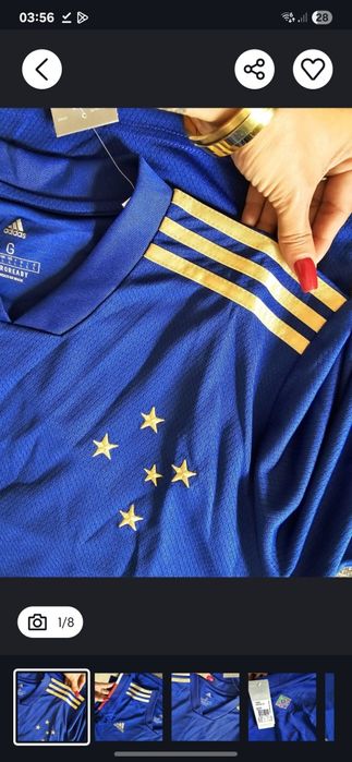 Camisa Cruzeiro Dourada lindíssima