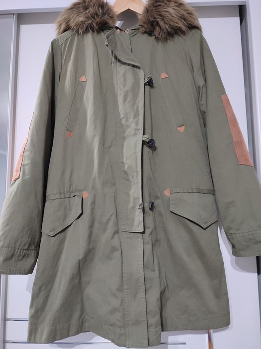 Kurtka parka khaki kożuch