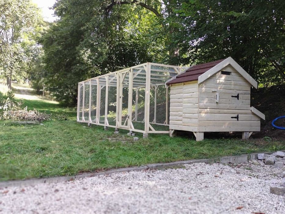 Duży kurnik XXXL dla 20-28 kur, kaczek deska sosna, jodła Ocieplony!