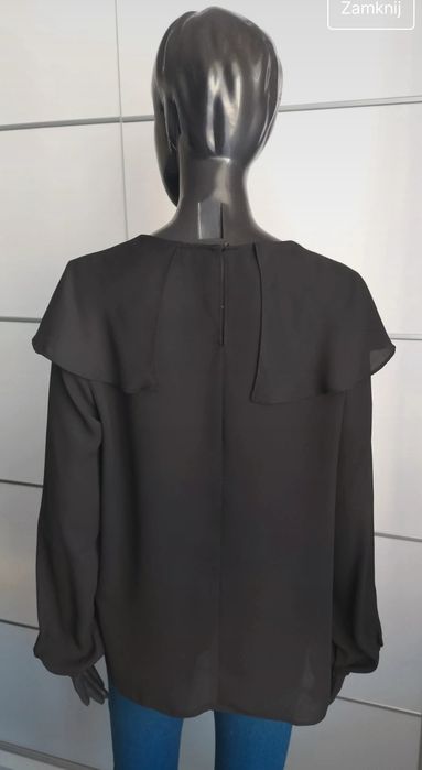 Śliczna czarna zwiewna bluzeczka Zara Basic rozm M