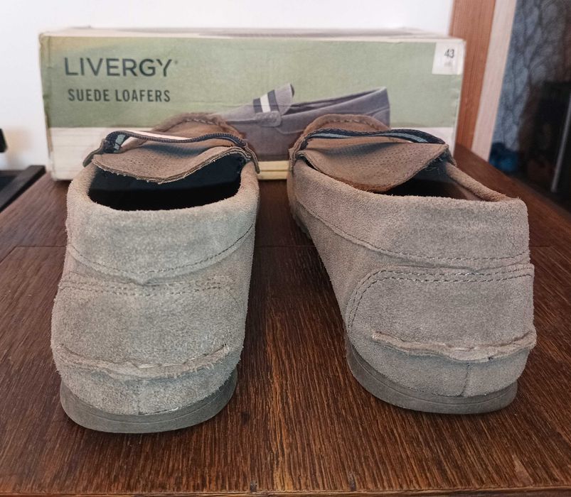 Mokasyny Loafers męskie skórzane Livergy lekkie i wygodne rozmiar 43